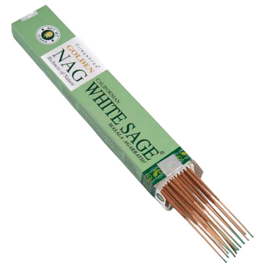 Salvia Bianca - Bastoncini di Incenso - Vijayshree Golden Nag - 15g